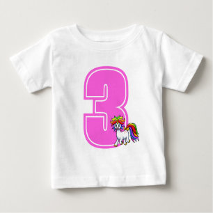 Numéro de licorne personnalisée T-shirt bébé
