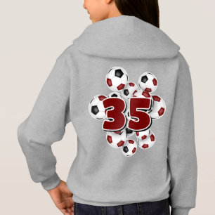 numéro de maillot sur le groupe de ballons de foot