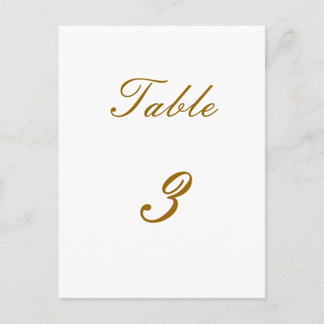 Numéro de table (Devant)