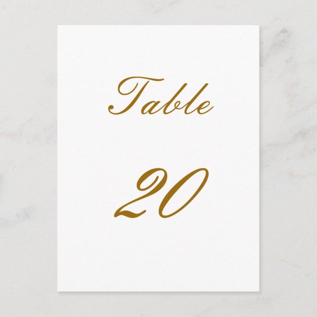 Numéro de table (Devant)