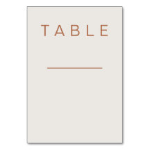 Numéro de table