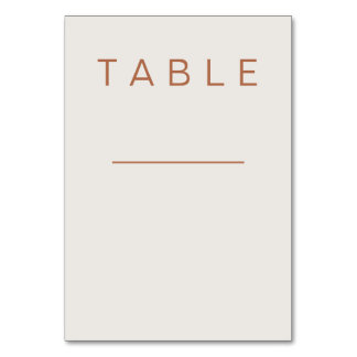 Numéro de table