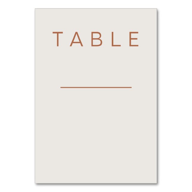 Numéro de table (Par défaut)