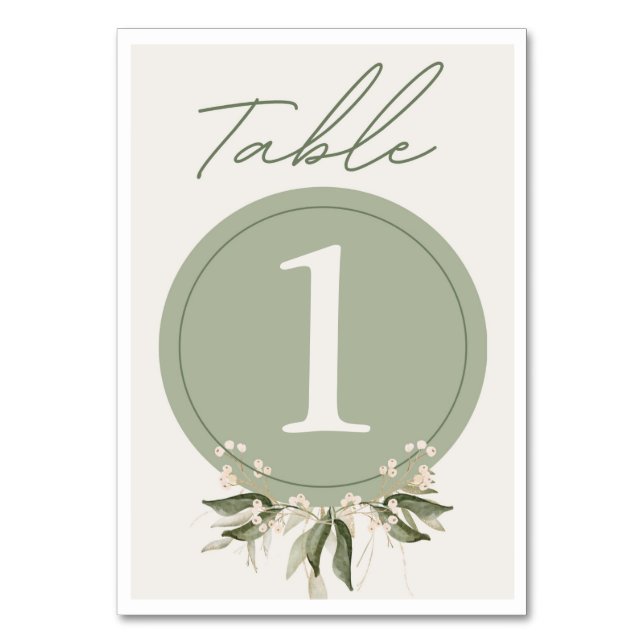 Numéro de table (Par défaut)