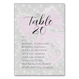 NUMÉRO DE TABLE 