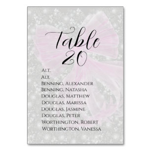 NUMÉRO DE TABLE 