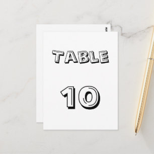 Numéro de table