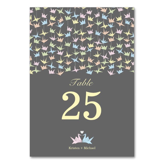 Numéro De Table 1000 Hanging Origami Mariage de grues en papier (g (Par défaut)