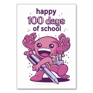 Numéro De Table 100 jours d'invitation scolaire