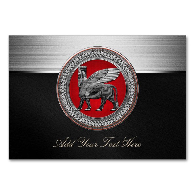 Numéro De Table [100] Taureau ailé assyrien : Argent et lamassu no (Devant)