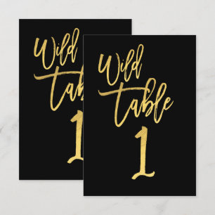 Numéro de table 1 fête d'anniversaire sauvage écri