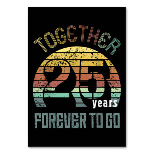 Numéro De Table 25 Ans d'Anniversaire de Mariage