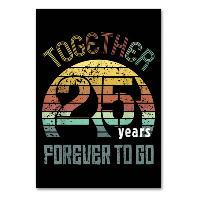 Numéro De Table 25 Ans d'Anniversaire de Mariage (Par défaut)