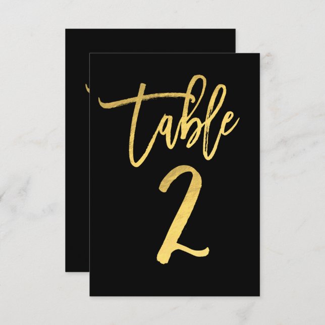 Numéro de table 2 de script moderne avec feuille d (Devant / Derrière)