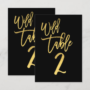 Numéro de table 2 fête d'anniversaire sauvage écri