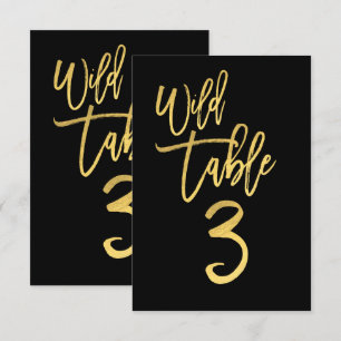 Numéro de table 3 de fête d'anniversaire sauvage d