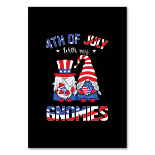 Numéro De Table 4 juillet Avec Mes Gnomies Patriotique Gnome