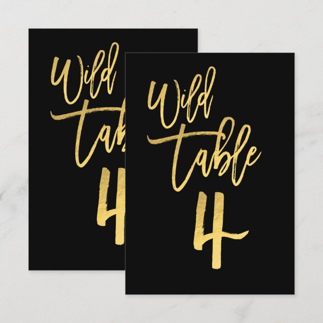 Numéro de table 4 pour une fête d'anniversaire sau (Devant / Derrière)