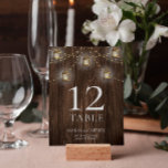 Numéro De Table 50e anniversaire du Mariage Rustic Wood<br><div class="desc">Rustic Wood 50th Mariage Anniversary Numéro de tableau. Éléments correspondants disponibles.</div>