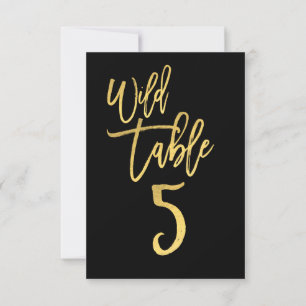 Numéro de table 5 fête d'anniversaire sauvage écri