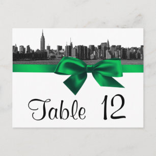 Numéro de table à ciel ouvert de NYC en noir et bl