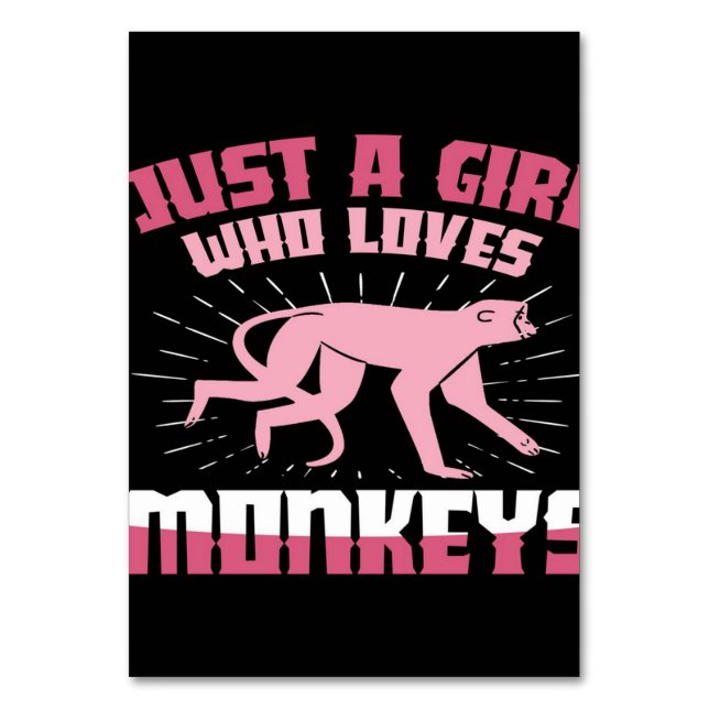 Numéro De Table A girl who loves monkeys (Par défaut)