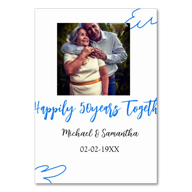 Numéro De Table à la 50e année d'anniversaire de mariage photo de  (Par défaut)