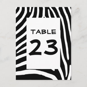 Numéro de table à motif zèbre