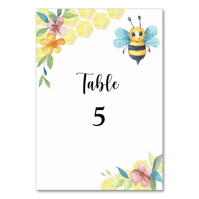 Numéro De Table Abeille à miel  (Par défaut)
