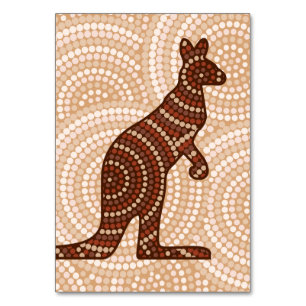 Numéro De Table Aboriginal kangaroo dot painting