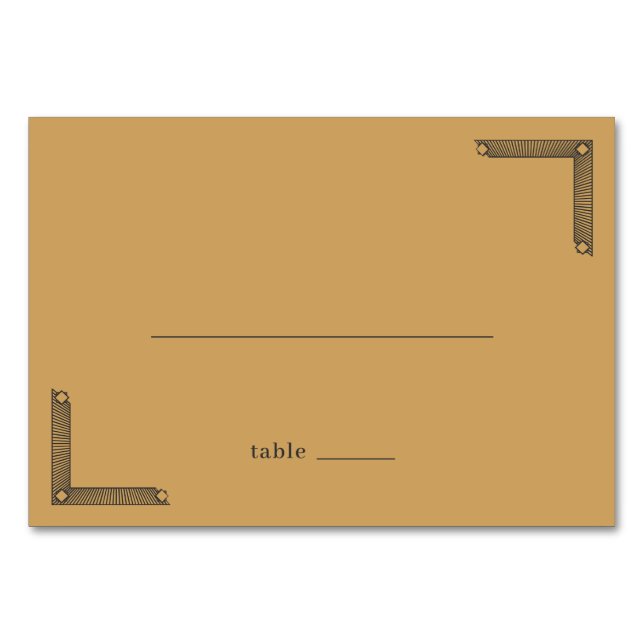Numéro De Table Accent géométrique bronzé sophistiqué (Devant)