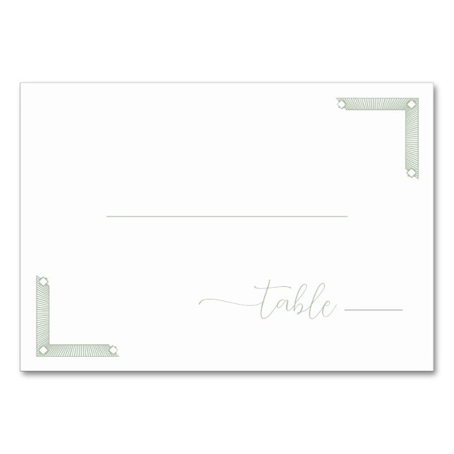 Numéro De Table Accents géométriques de menthe sereine (Devant)