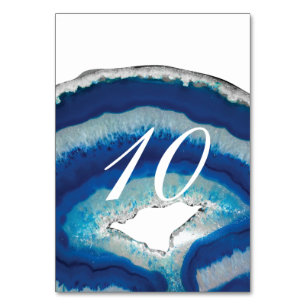 Numéro de table Agate Bleu