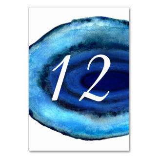 Numéro de table Agate Bleu