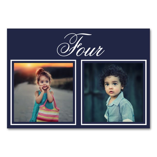 Numéro De Table Age de la mariée Elégant Couleur personnalisée Num (Devant)