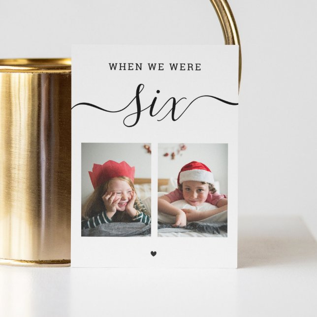 Numéro De Table Âge et photo. Mariage de script noir et blanc (Créateur téléchargé)