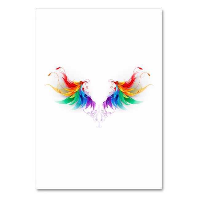 Numéro De Table Ailes arc-en-ciel douces (Par défaut)