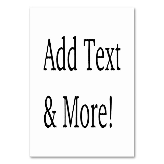 Numéro De Table Ajouter du texte et plus ! Customisez votre propre (Par défaut)