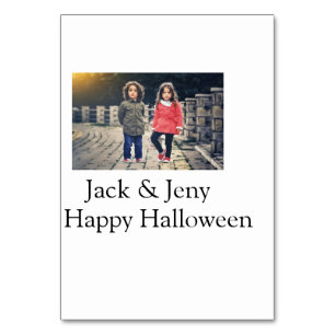 Numéro De Table ajouter nom photo texte Halloween enfant fille gar