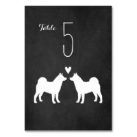 Akita Chien Silhouettes Réception de mariage