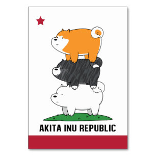 Numéro De Table Akita Inu