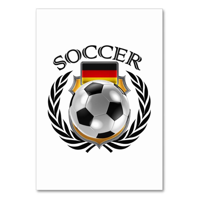 Numéro De Table Allemand Soccer 2016 (Dos)