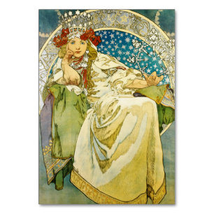 Numéro De Table Alphonse Mucha Princess Hyacinth Art Nouveau