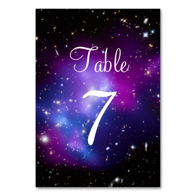 Numéro De Table Amas de galaxies violettes Photo céleste de l'espa (Par défaut)