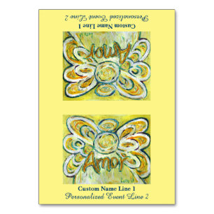 Numéro De Table Amor Word Inspirational Angel Personnaliser Table