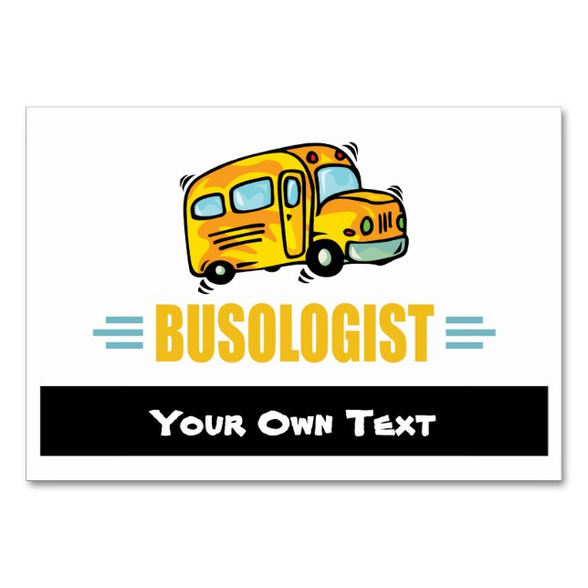Numéro De Table Amusant Conducteur de bus scolaire Jaune (Devant)
