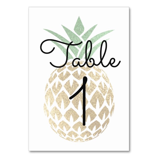 Numéro De Table Ananas Aloha Tropical Numéro de tableau (Par défaut)