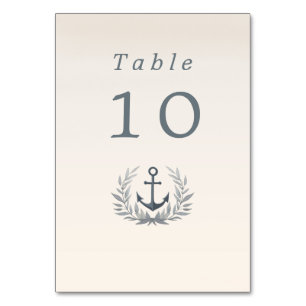 Numéro De Table Ancrage maritime avec mariage héraut