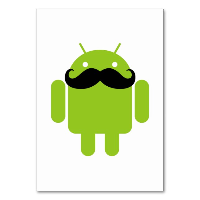 Numéro De Table Android Robot Moustache (Par défaut)