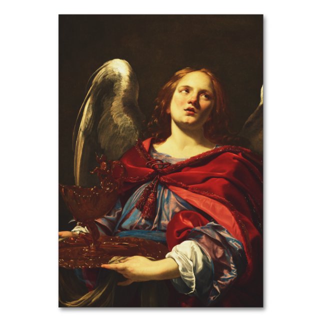 Numéro De Table Ange tenant le vase et la serviette  (Par défaut)